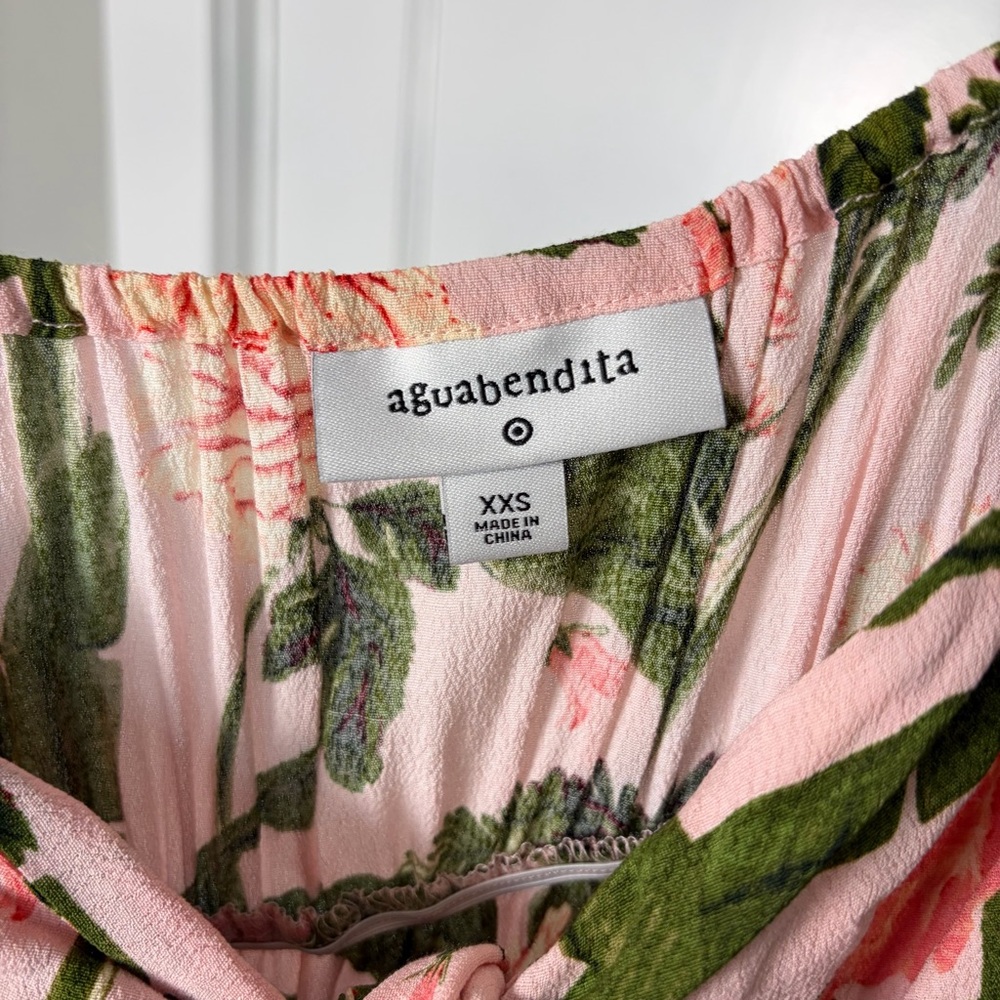 Agua Bendita x Target Peony Botanical Print‎ Tie-Front Midi Dress - Picture 8 of 11